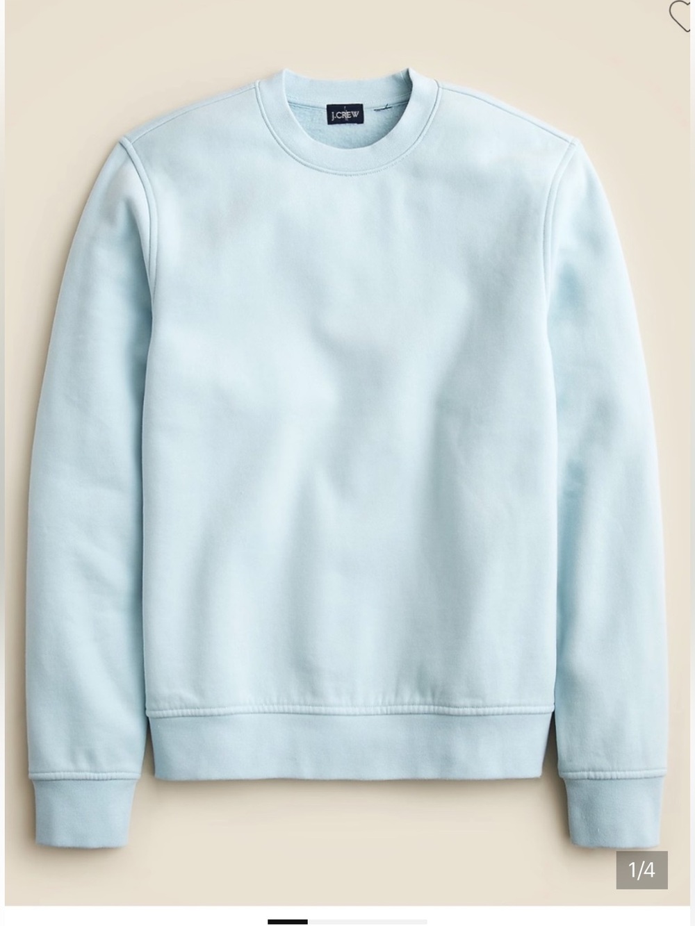 J. Crew Heritage fleece cropped sweatshirt - Light Blue